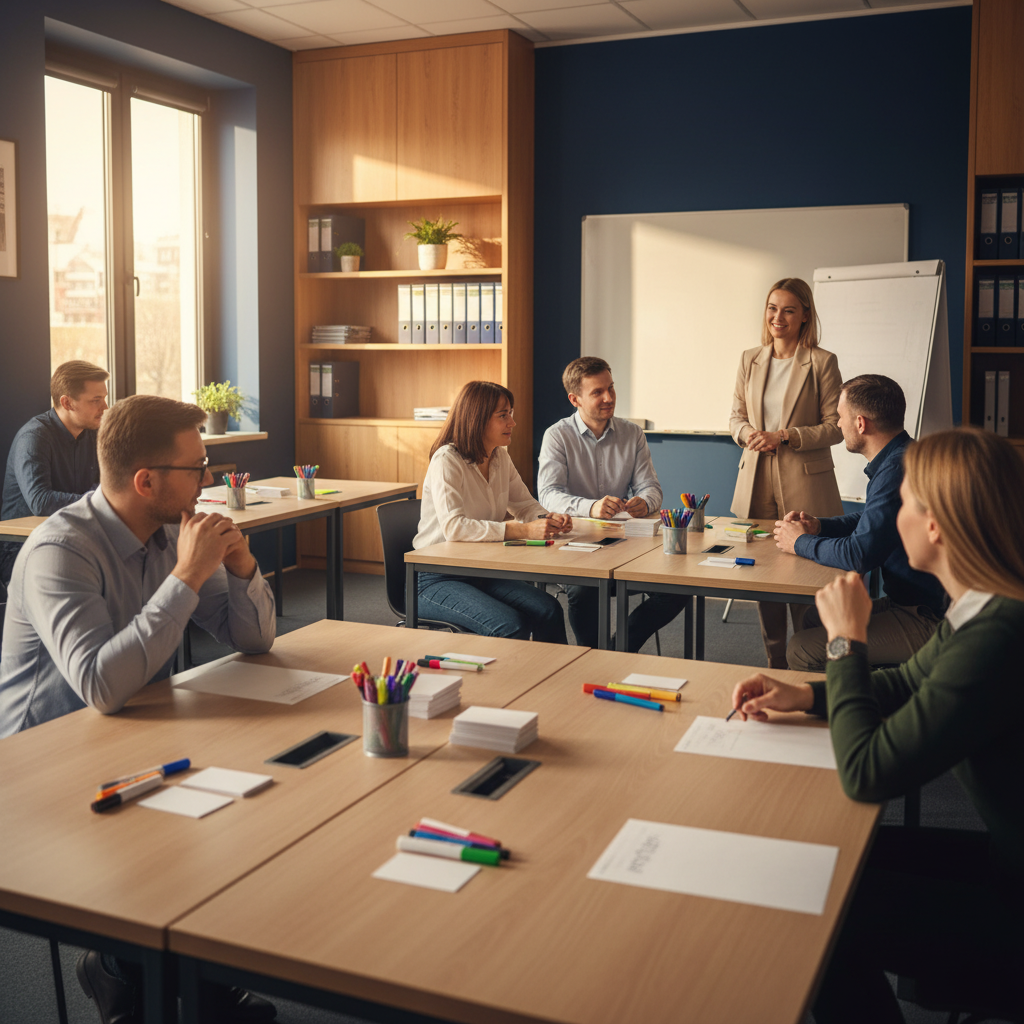 Przestrzeń praktycznych warsztatów dydaktycznych na studiach podyplomowych Andragog.